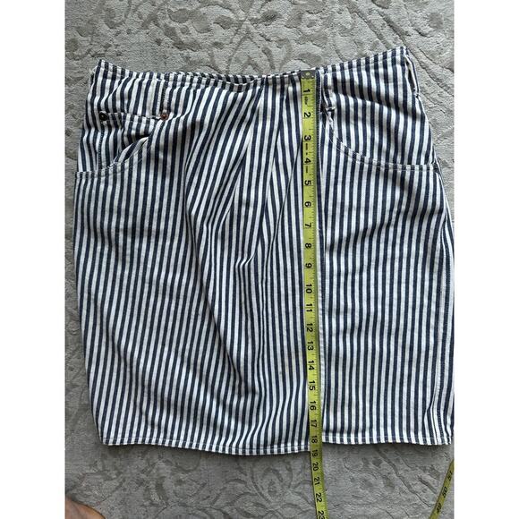 Vintage Women's Michael Kors Collection Striped Cotton Skirt Made in Italy 90s S - Picture 7 of 10